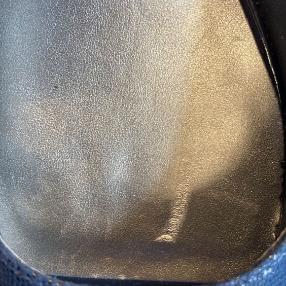 KAREN SCOTT Amber Navy Blue Slingbacks 7.5M - Picture 8 of 11